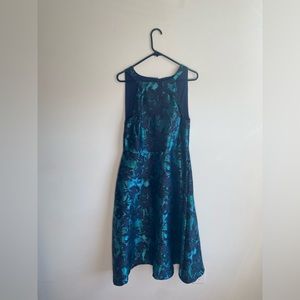 Eva by Eva Franco Floral Jacquard Fit and Flare Dress, Women’s Size 12